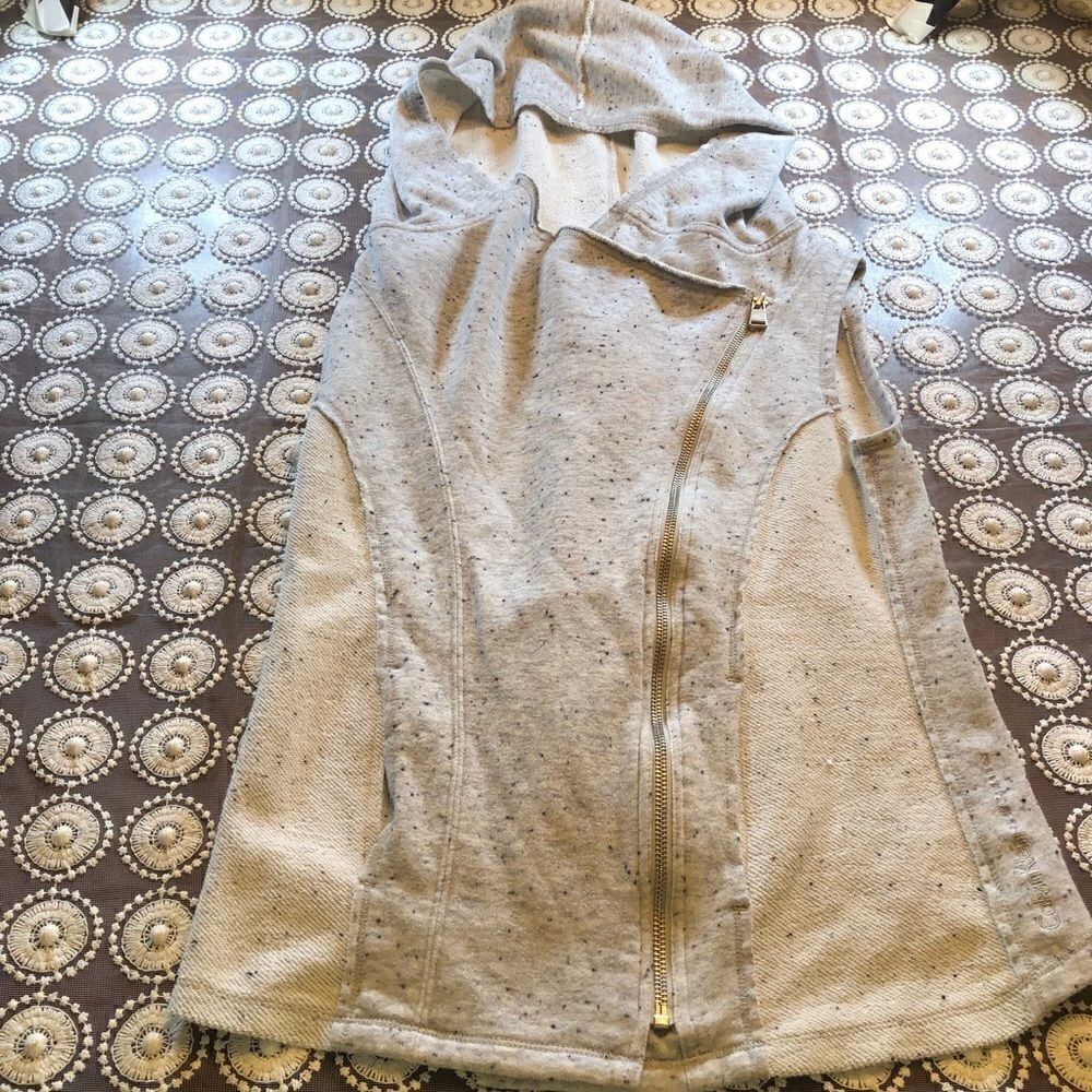 Calvin Klein Tweedy Hooded Zippered Vest